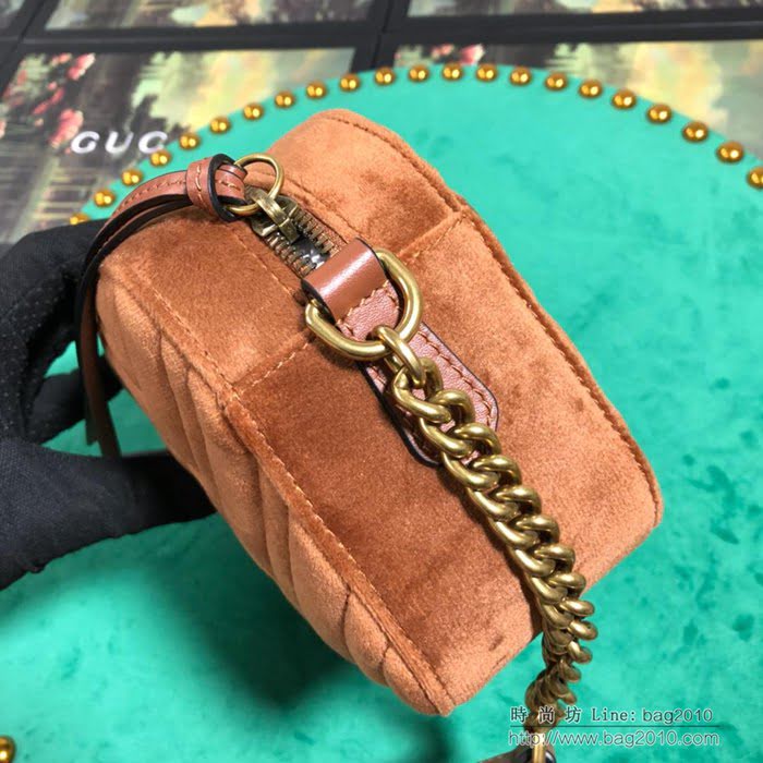 GUCCI古馳女包 新款 專櫃品質 447632 進口牛皮 原廠五金 卡其色 Gucci斜挎包  ydgq3166